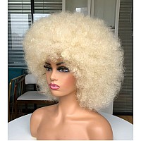 Annisoul Afro Wigs For Black Women Short Curly Afro Kinky Wig 70S Bouncy Huge Fluffy Puff Wigs Premium Synthetic For Cosplay And