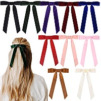 10PCS Velvet Bows Hair Clip Ribbon Accessories Ponytail Holder Hair Bow for Women Girls Toddlers Teens Kids