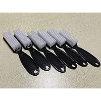 Squligt 6Pcs Handle Grip Nail Brush Hand Fingernail Cleaner Brush Manicure Tools Scrub Cleaning Brushes For Toes And Nails Bla