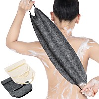 Back Scrubber For Shower Exfoliating Washcloth Back Cloth Body Extended Length Scrubber Towel Nylon Exfoliating Stretchable Pull