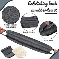 Back Scrubber For Shower Exfoliating Washcloth Back Cloth Body Extended Length Scrubber Towel Nylon Exfoliating Stretchable Pull