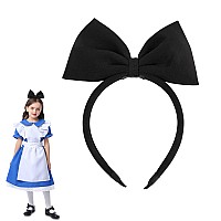 Ivyu Black Bow Headband Stylish Hair Accessory With Big Bow For Halloween Women Adults Girls Powerpuff Girls Alice In Wo