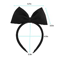 Ivyu Black Bow Headband Stylish Hair Accessory With Big Bow For Halloween Women Adults Girls Powerpuff Girls Alice In Wo