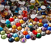 Ncb 288Pcs Flatback Round Glass Nail Art Rhinestones Crystal For Diy Making Accessories Shoes Clothes Face Art Bags Manicure