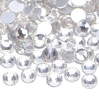 Ncb 1500Pcs Flatback Round Glass Nail Art Rhinestones Crystal For Diy Making Accessories Shoes Clothes Face Art Bags Manicur