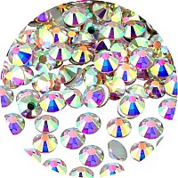 Ncb 2000Pcs Flatback Round Glass Nail Art Rhinestones Crystal For Diy Making Accessories Shoes Clothes Face Art Bags Manicur