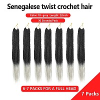 Senegalese Twist Crochet Hair For Black Women 14 Inch 7 Packs Crochet Senegalese Twists Crochet Twists Pre Looped Small Crochet