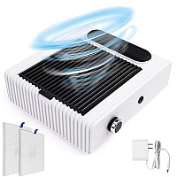 Biutee Nail Dust Collector Powerful 80W Electric Nail Dust Vacuum Fan Dust Extractor With 2 Reusable Filters For Acrylic Gel Nai