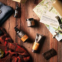 Every Man Jack Mens Sandalwood Grooming Set Five Fullsized Essentials Wash Lotion Hydrating Oil Butter And Comb