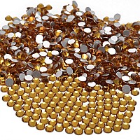 Ncb 3000Pcs Flatback Round Glass Nail Art Rhinestones Crystal For Diy Making Accessories Shoes Clothes Face Art Bags Manicur