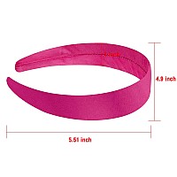 Duufin 30 Pieces Satin Headband For Women And Girls 1 Inch Hard Headbands In 30 Colors Plastic And Satin Fabric Simple And Pr