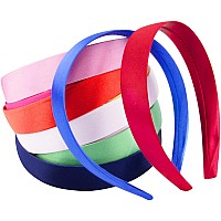 Duufin 30 Pieces Satin Headband For Women And Girls 1 Inch Hard Headbands In 30 Colors Plastic And Satin Fabric Simple And Pr