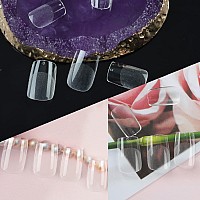 Una Gella Short Square Fake Nails 640Pcs Short Square Press On Nails Preshape Short Square Gel Nail Tips For Full Cover Acrylic