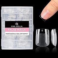 Una Gella Extra Short Square Fake Nails 504Pcs Preshape Extra Short Square Press On Nails Extra Short Square Gel Tips For Full