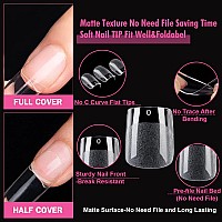 Una Gella Extra Short Square Fake Nails 504Pcs Preshape Extra Short Square Press On Nails Extra Short Square Gel Tips For Full