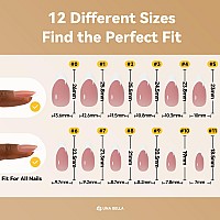 Una Gella French Gel Nail Tips 288Pcs Medium Almond French Gel X Nails Ungrade 4In1 Almond Shape French Tips Press On Nails Pr