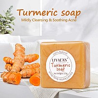 Liyalan Turmeric Soap Bar388 Oz 3 Bars For Face Bodyturmeric Soapacnesmooth Skincleansing Natural Handmade Soap