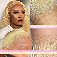 Poghes Blonde Lace Front Wigs Human Hair 180 Density 613 Lace Front Wig Human Hair 613 Hd 13X4 Lace Frontal Wig Pre Plucked Blea