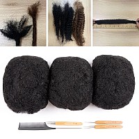 Daixi 6 Inch 150G Afro Bulk Human Hair For Dreadlocks Permanent Loc Extensions Bundles Can Be Dyed And Bleached Including Free N