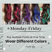 Ruanture Clip In Hair Extensions Human Hair Multi Colored Hair Extensions Clip In Human Hair Rainbow Clip In Extensions For Wome