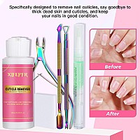 Xifepfr Cuticle Remover Kit 609 Oz Cuticle Remover Cream With Cuticle Trimmer Cuticle Nipper Cuticle Pusher Cuticle Oil Pe