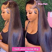 Serwell 13X4 Hd Lace Front Wigs Human Hair Pre Plucked Straight Lace Front Wigs For Women Human Hair 180 Density Glueless Trans