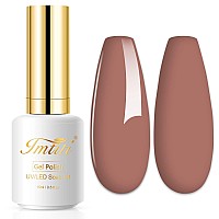 Imtiti Gel Nail Polish, 1 Pcs 0.5 Fl Oz Varnished Rosewood Nude Gel Polish Soak Off LED U V Nail Gel Polish Neutral Gel Nail Polish DIY Nail Art Starter Manicure Salon Gel Nail Kit for Women Girls