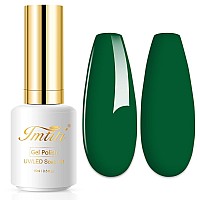 Imtiti Gel Nail Polish, 1 Pcs 0.5 Fl Oz Emerald Green Color Gel Polish Soak Off LED U V Nail Gel Polish Nail Polish DIY Nail Art Starter Manicure Salon Gel Nail Kit for Women Girls