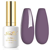 Imtiti Gel Nail Polish, 1 Pcs 0.5 Fl Oz Grape Purple Nude Gel Polish Soak Off LED U V Nail Gel Polish Neutral Gel Nail Polish DIY Nail Art Starter Manicure Salon Gel Nail Kit for Women Girls