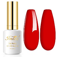 Imtiti Gel Nail Polish 1 Pcs 05 Fl Oz Chili Red Gel Polish Soak Off Led U V Nail Gel Polish Christmas Nail Polish Diy Nail Art