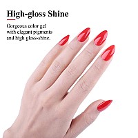 Imtiti Gel Nail Polish 1 Pcs 05 Fl Oz Chili Red Gel Polish Soak Off Led U V Nail Gel Polish Christmas Nail Polish Diy Nail Art