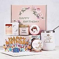 Birthday Gifts for Women,Happy Bath Set Relaxing Spa Gift Baskets Ideas Her, Mom, Sister, Female Friends, Coworker, Wife, Girlfriend, Daughter, Unique Women Who Have Everything