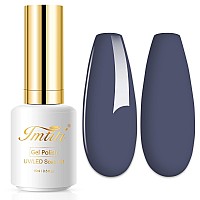 Imtiti Gel Nail Polish, 1 Pcs 0.5 Fl Oz Lavender Grey Color Gel Polish Soak Off LED U V Nail Gel Polish Nail Polish DIY Nail Art Starter Manicure Salon Gel Nail Kit for Women Girls