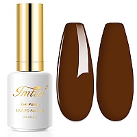 Imtiti Gel Nail Polish, 1 Pcs 0.5 Fl Oz Seal Brown Nude Gel Polish Soak Off LED U V Nail Gel Polish Neutral Gel Nail Polish DIY Nail Art Starter Manicure Salon Gel Nail Kit for Women Girls