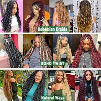 Ocean Wave Crochet Hair 18 Inch 1B Curly Crochet Hair For Black Women Wavy Curly Braiding Hair 6 Packs Water Wave Crochet For Bo