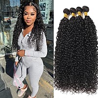 Water Wave Human Hair Bundles Brazilian Water Wave Virgin Hair 4 Bundles Water Curly Bundles Virgin Human Hair Bundles For Black