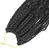 Ayana Goddess Box Braids Crochet Hair 14 Inch 8 Pack Bohomian Crochet Braids Box Braids Crochet Box Braids Curly Ends Synthetic Crochet Braids Hair Extensions For Women(14Inch 1B)