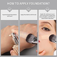 Ducare Foundation Brush For Liquid Makeup Self Tanner Brush Concealer Diy Facial Mask Contour Face Brush For Blending Liquid Cr