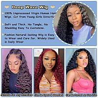 Kdmidun 30 Inch Lace Front Wigs Human Hair For Women 13X4 Hd Transparent Deep Wave Lace Frontal Wigs Pre Plukced With Baby Hair