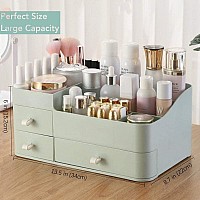 Makeup Organizer For Vanity Large Countertop Organizer With Drawers Cosmetics Storage For Skin Care Brushes Eyeshadow Lotio