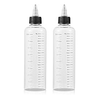 Driew Applicator Bottles For Hair 85Oz Hair Squeeze Bottle Twiston Top Tip Cap With Ratio Graduated Scale Color Applicator Bo