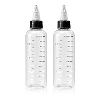 Driew Applicator Bottles For Hair 34Oz Hair Squeeze Bottle Twiston Top Tip Cap With Ratio Graduated Scale Color Applicator Bo