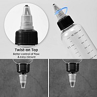 Driew Applicator Bottles For Hair 34Oz Hair Squeeze Bottle Twiston Top Tip Cap With Ratio Graduated Scale Color Applicator Bo