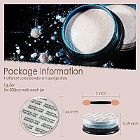 Allstarry Chrome Nail Powder 4 Colors Iridescent Aurora Powder Metallic Mirror Effect Pigment Pearlescent Mermaid Glitter Unicor