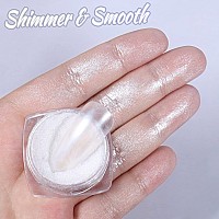 Laza White Pearl Chrome Nail Powder 8 Colors Metallic Mirror Effect Pigment Ice Transparent Aurora Nail Glitter Dust Kit For G