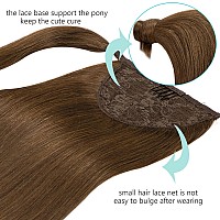 Ponytail Extension Real Human Hair Ponytail Human Hair Loxxy 14 Inch 70G Chocolate Brown Natural Hair Ponytail Hair Piece For Wo