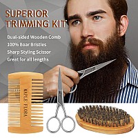 Maple Flora Beard Care Kit Gifts Set Wbeard Conditioner 2 Packs Beard Oil Beard Wash Brush Comb Scissors Bag Ebook Val