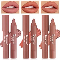 BINGBRUSH 3 Colors Smooth Matte Lipstick Pack Set, Moisture Longwear Color Stick Ultimate Lip Crayon for Makeup Collection -Lipstick with a Matte Finish Waterproof Velvet Lipgloss Lip Stain