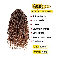 Goddess Locs Crochet Hair 7 Packs Curly Faux Locs Crochet Hair 12 Inch Pre Looped Bohemian River Locs Crochet Hair For Kids And