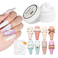 Mizhse Solid Builder Gel Nonsticky White Sculpting Gel Hard Gel For Nails 3D Nail Gel Building Gel Carving Gel Modeling Nail